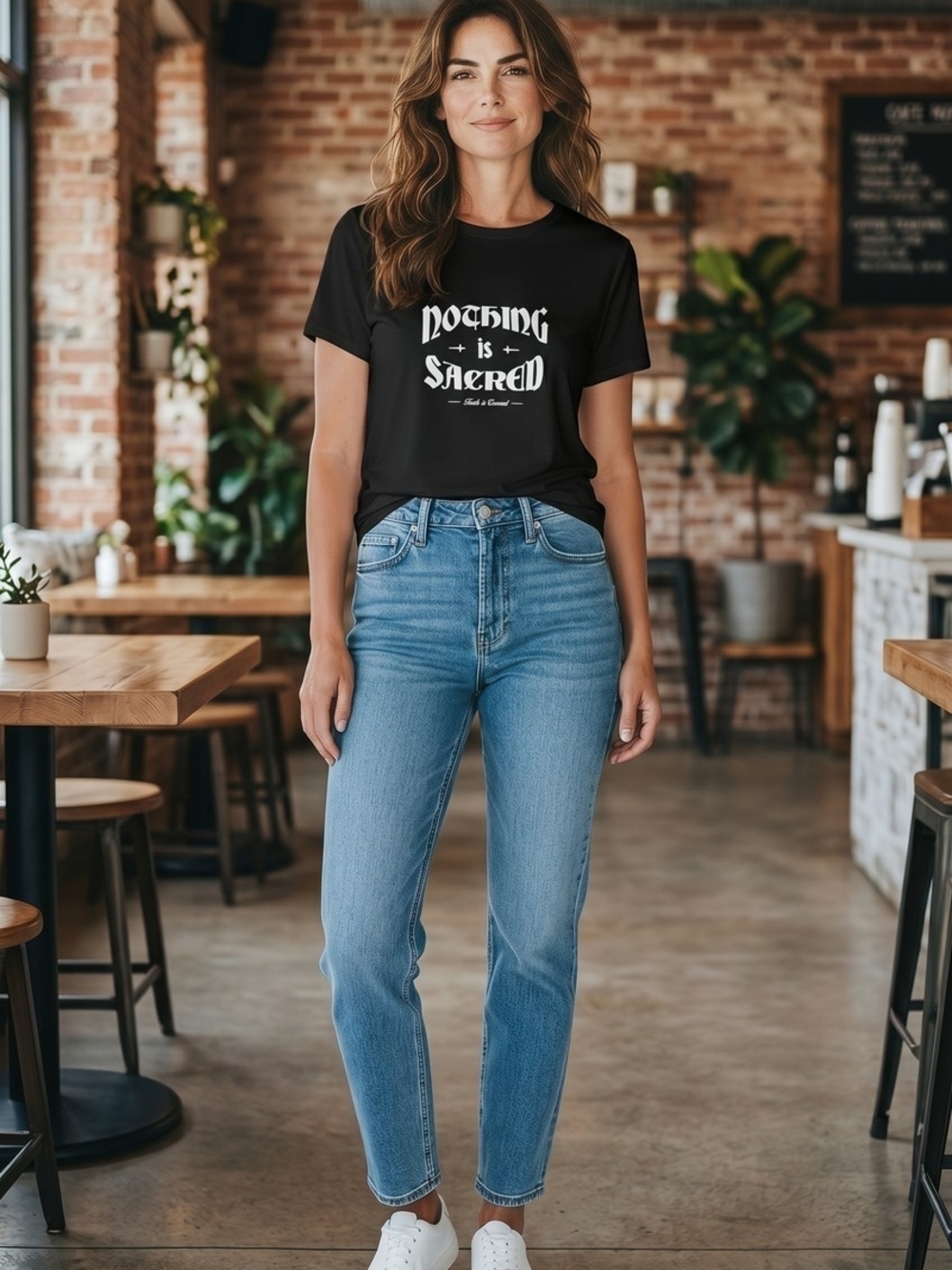 Nothing Is Sacred Graphic Tee - Black